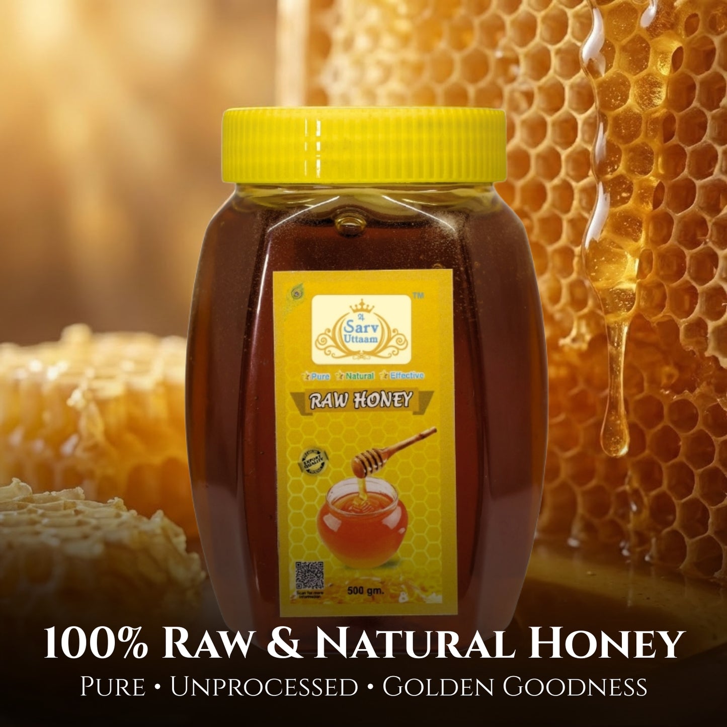 Honey | Pure Raw Honey | For Puja & Havan | 500 gms |