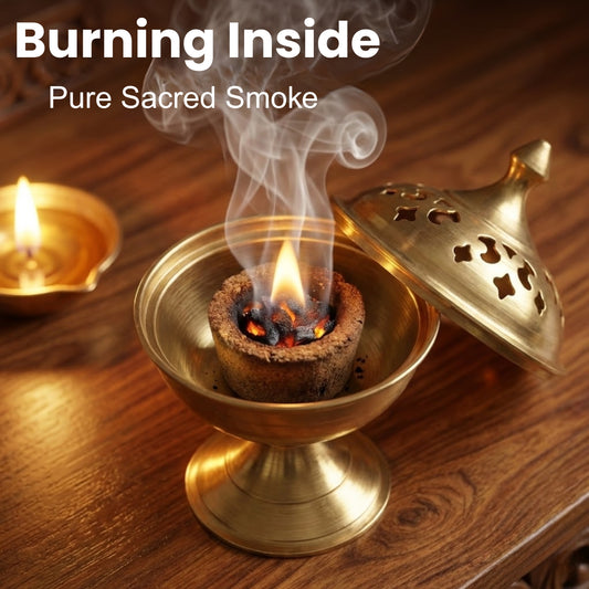 Cow Dung Dhooni Dhoop Cup | Guggal Loban Sambrani Cup & Havan Cup |