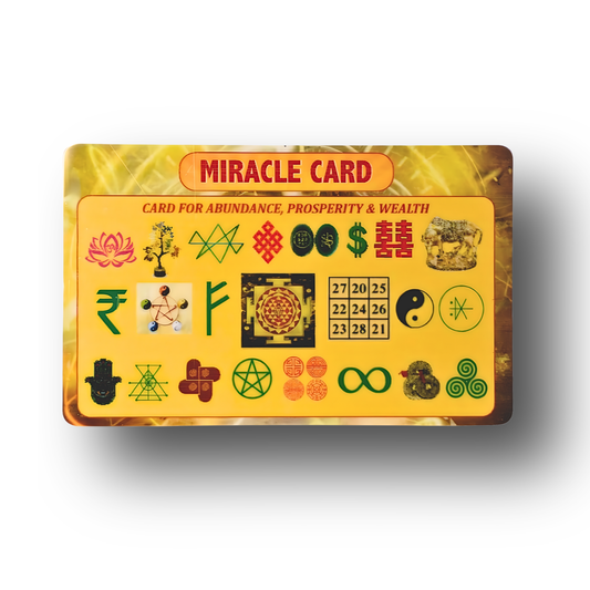 Miracle Card | For Abundance, Health, Wealth, Success & Prosperity |