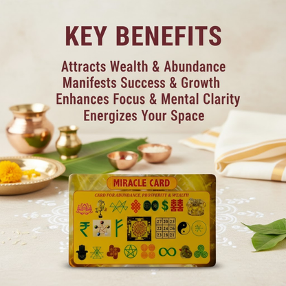 Miracle Card | For Abundance, Health, Wealth, Success & Prosperity |