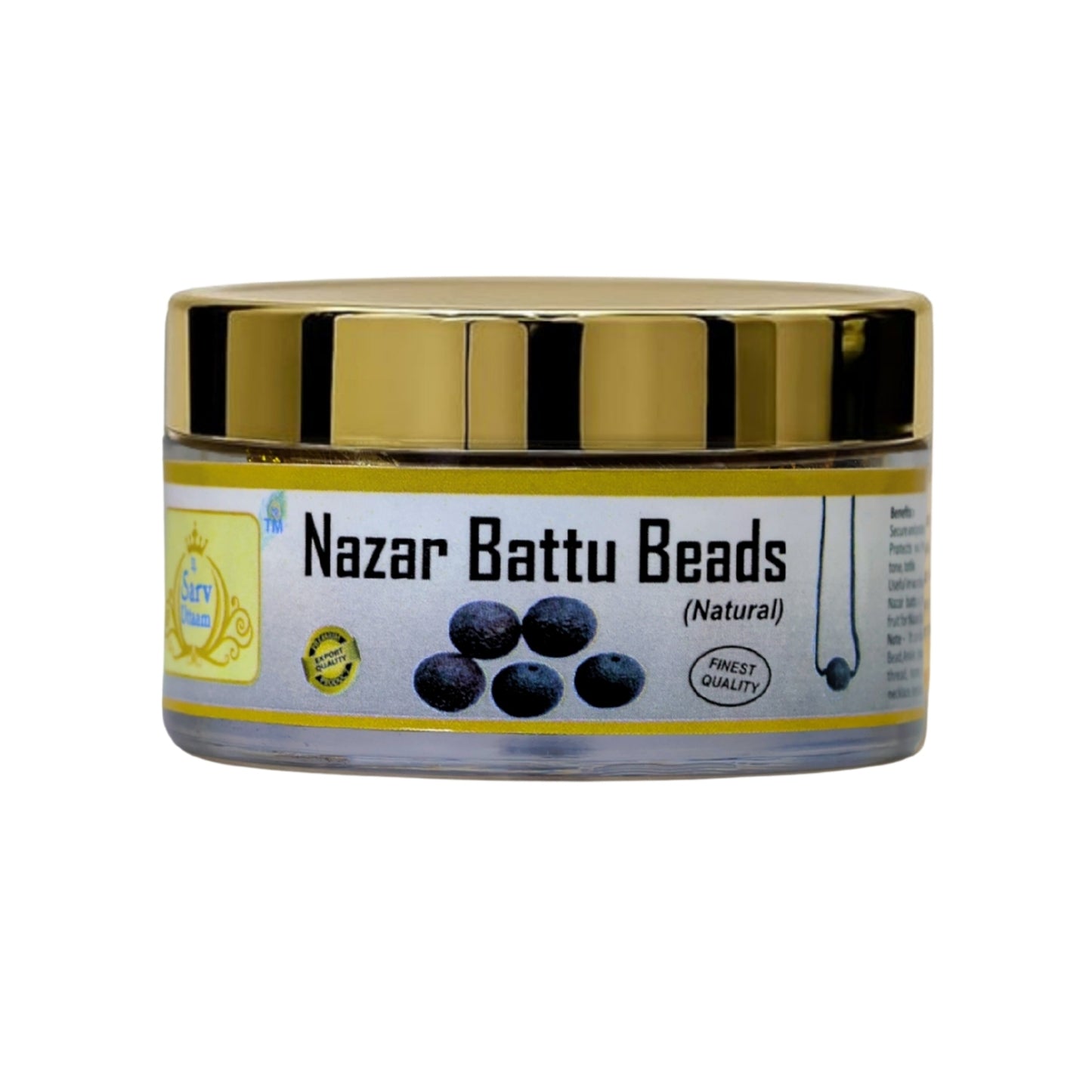 Natural Nazar Battu Beads | Protection from & Black Magic Evil Eye |