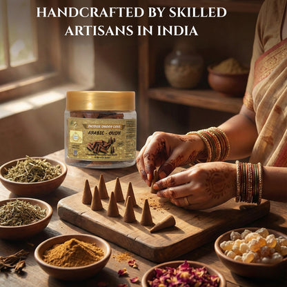 Oudh Dhoop Cone Arabic Incense | Premium and Long Lasting Aroma Dhoop Cone for Puja |
