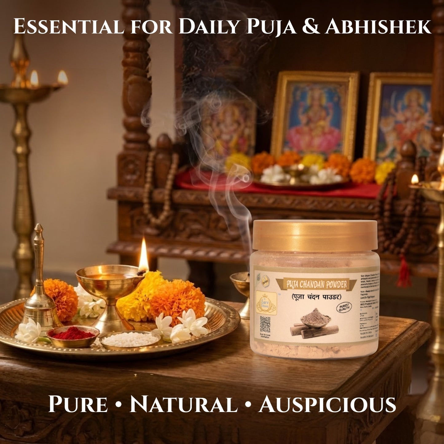 Puja Chandan Powder | Sandalwood Dry Powder for Pooja |