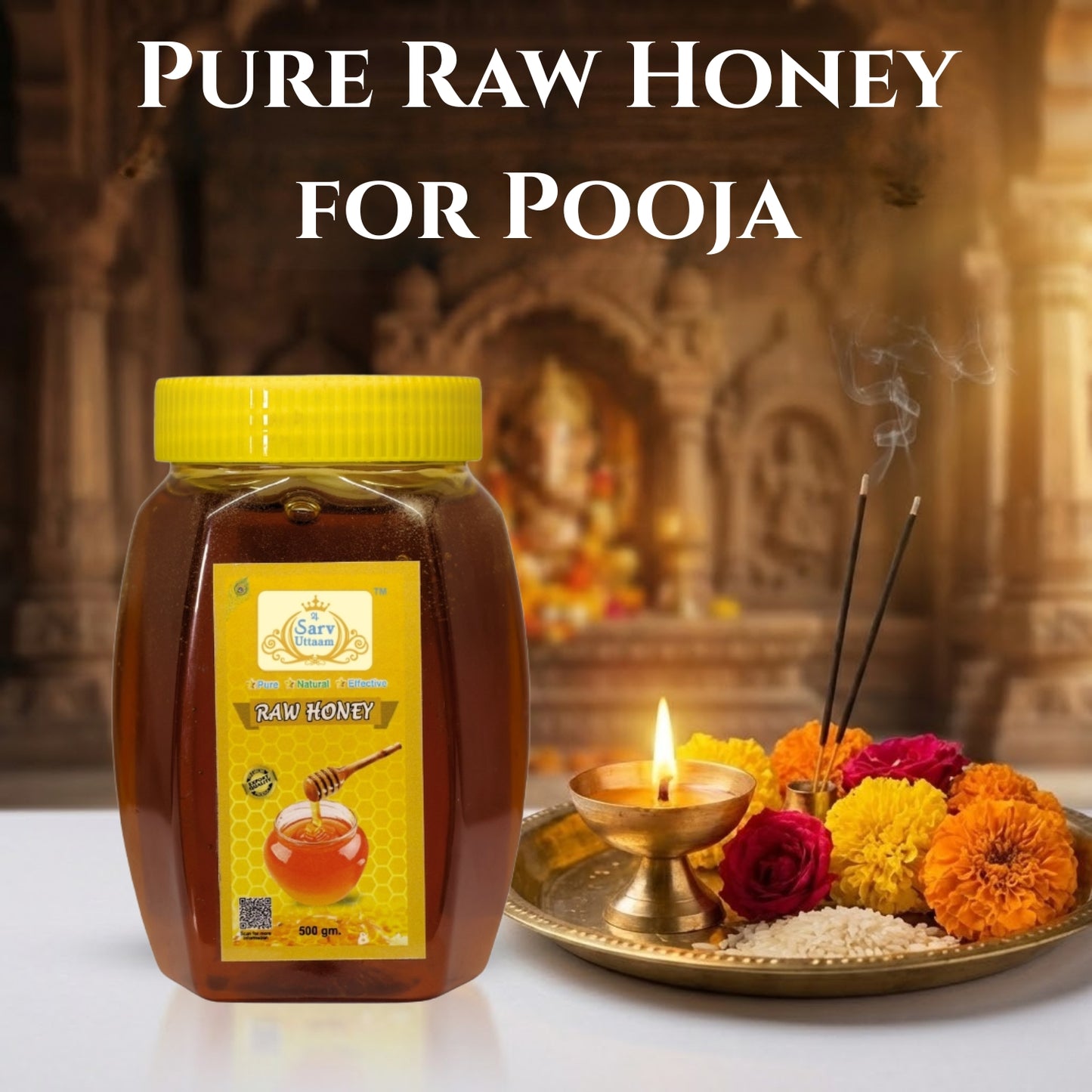 Honey | Pure Raw Honey | For Puja & Havan | 500 gms |