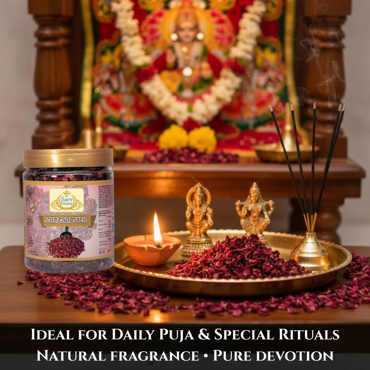 Dried Rose Petal | Gulab Patti Dry for Pooja |