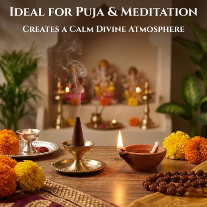 Oudh Dhoop Cone Arabic Incense | Premium and Long Lasting Aroma Dhoop Cone for Puja |