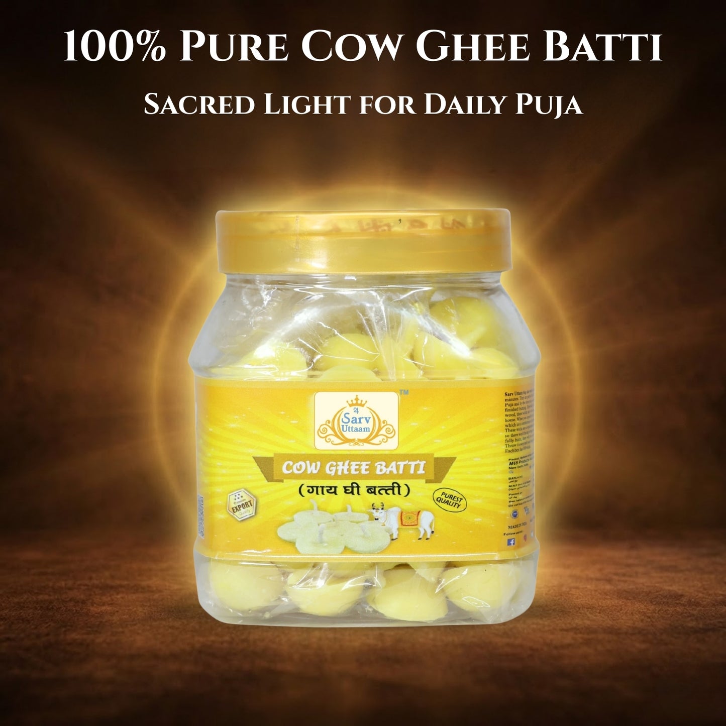 Cow Ghee Batti for Pooja | 100% Pure and Natural |