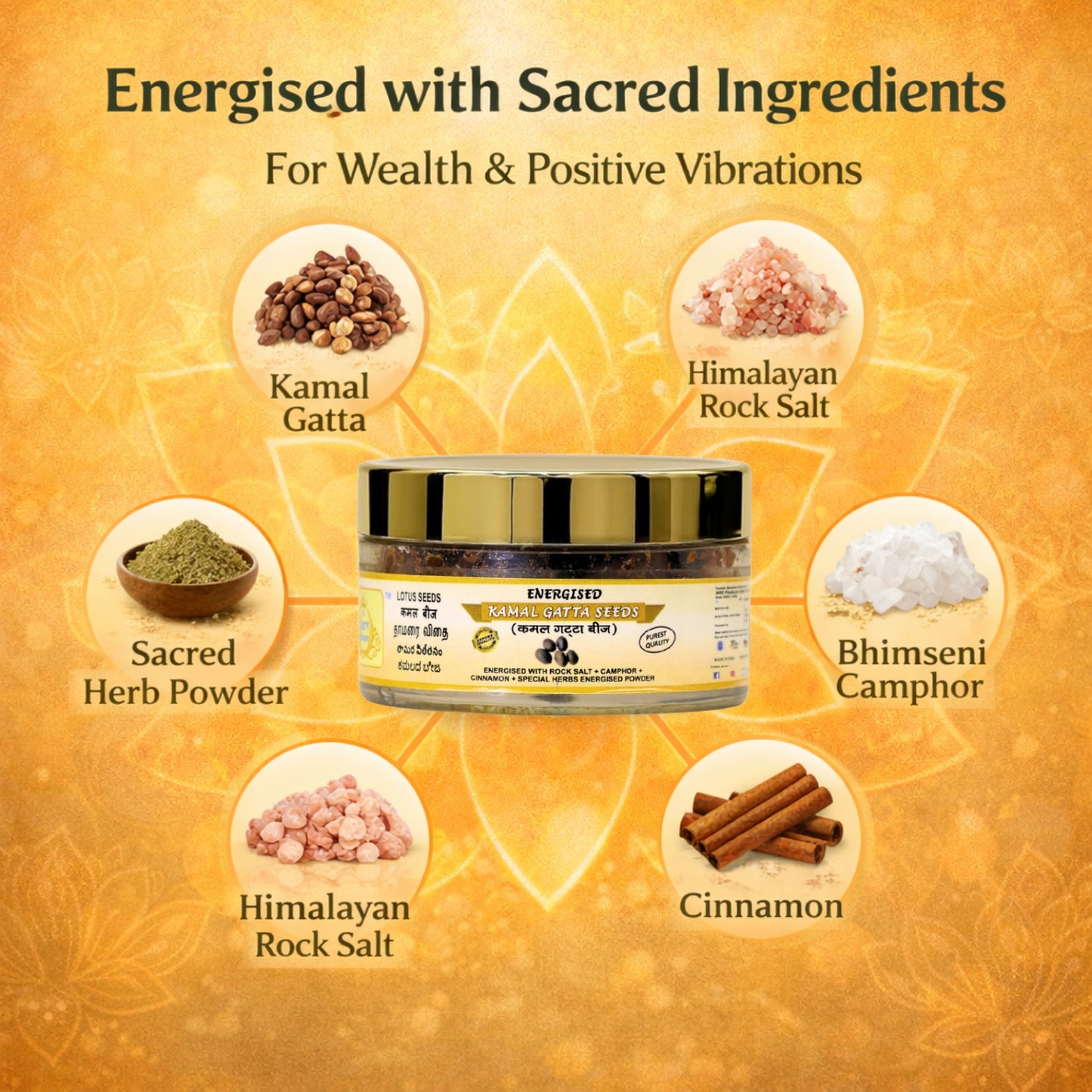Energised Kamal Gatta Seeds | 21 pcs of Lotus Seeds | For Abundance & Prosperity |
