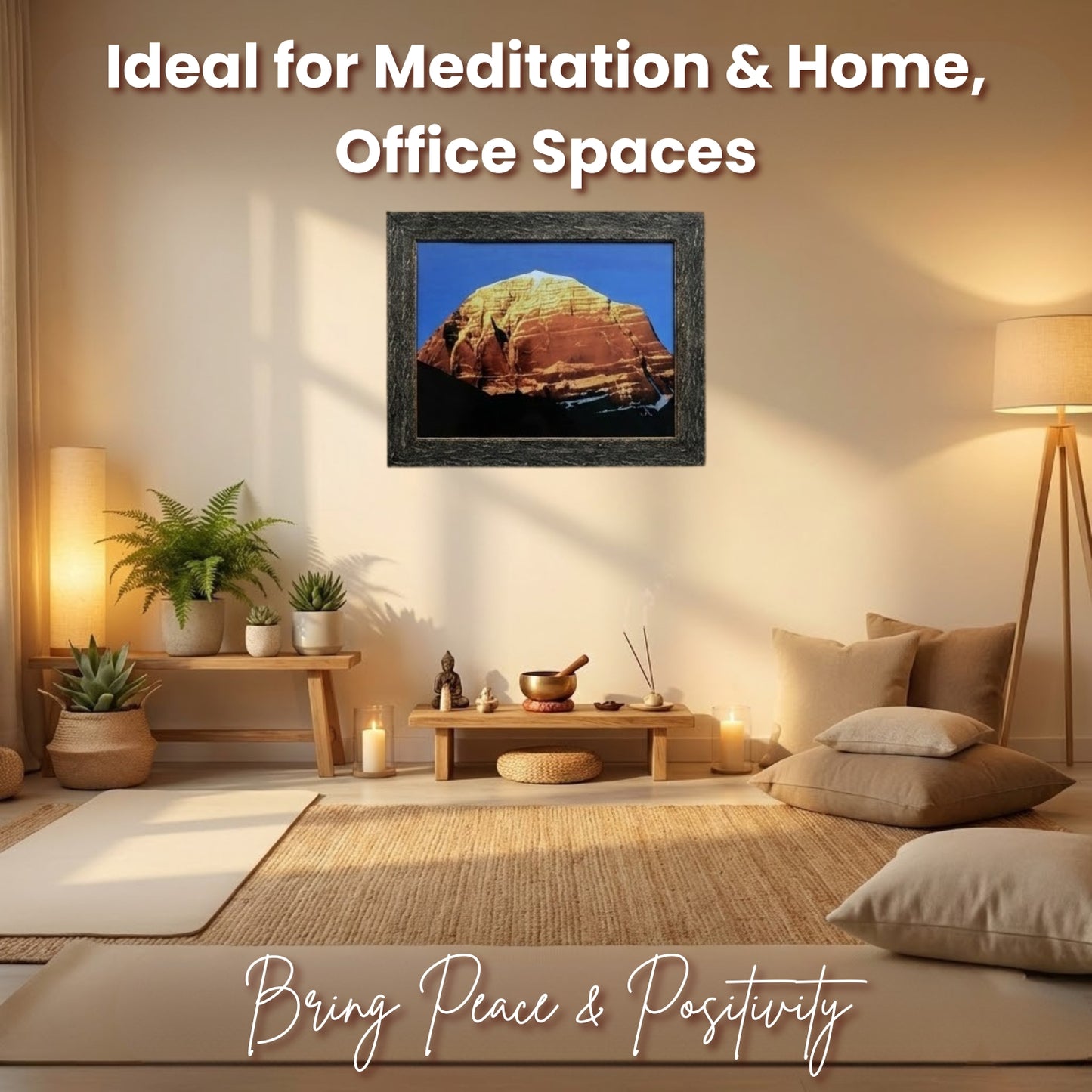 MOUNT KAILASH  | Morning Sunrise with Antique Look Frame |