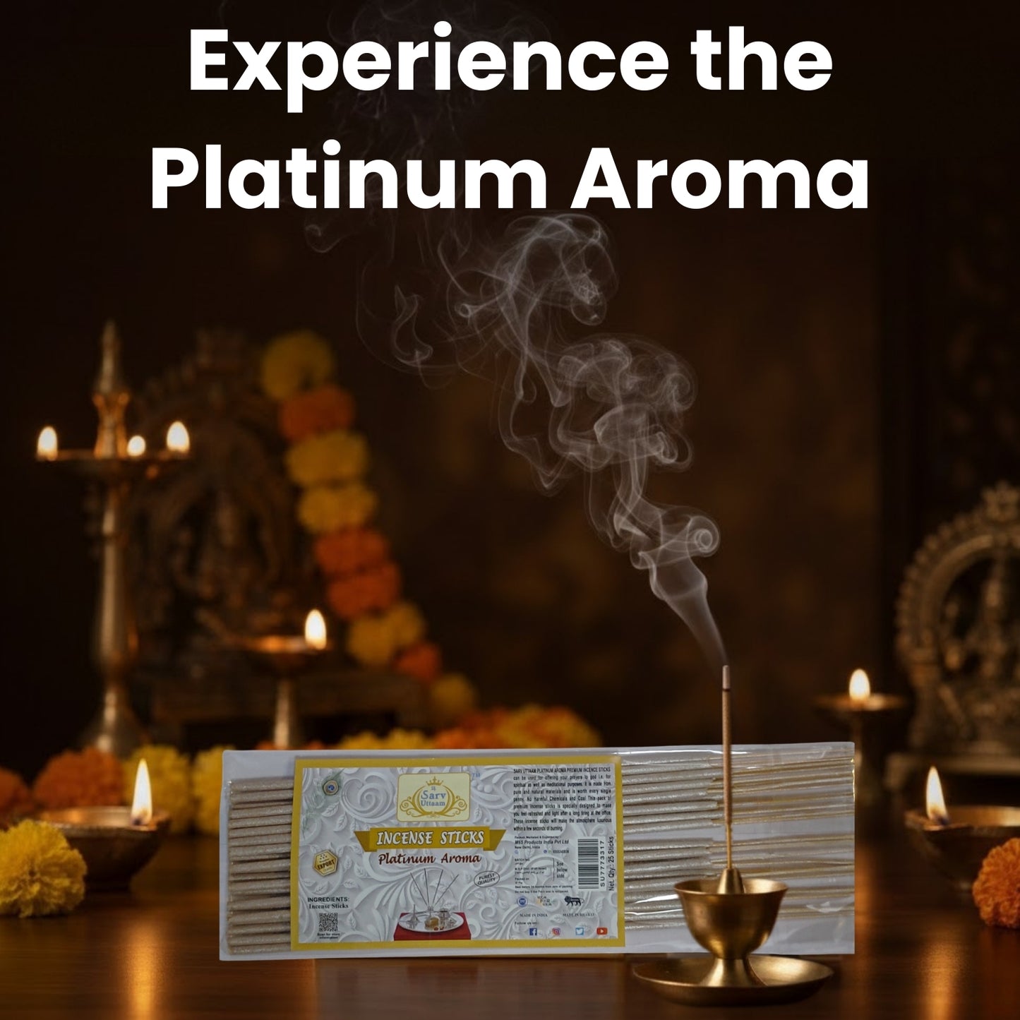 Incense Stick Platinum Aroma | Agarbatti | Incense Stick for Pooja |