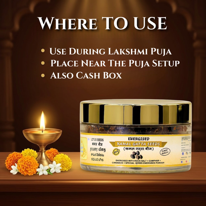 Energised Kamal Gatta Seeds | 21 pcs of Lotus Seeds | For Abundance & Prosperity |