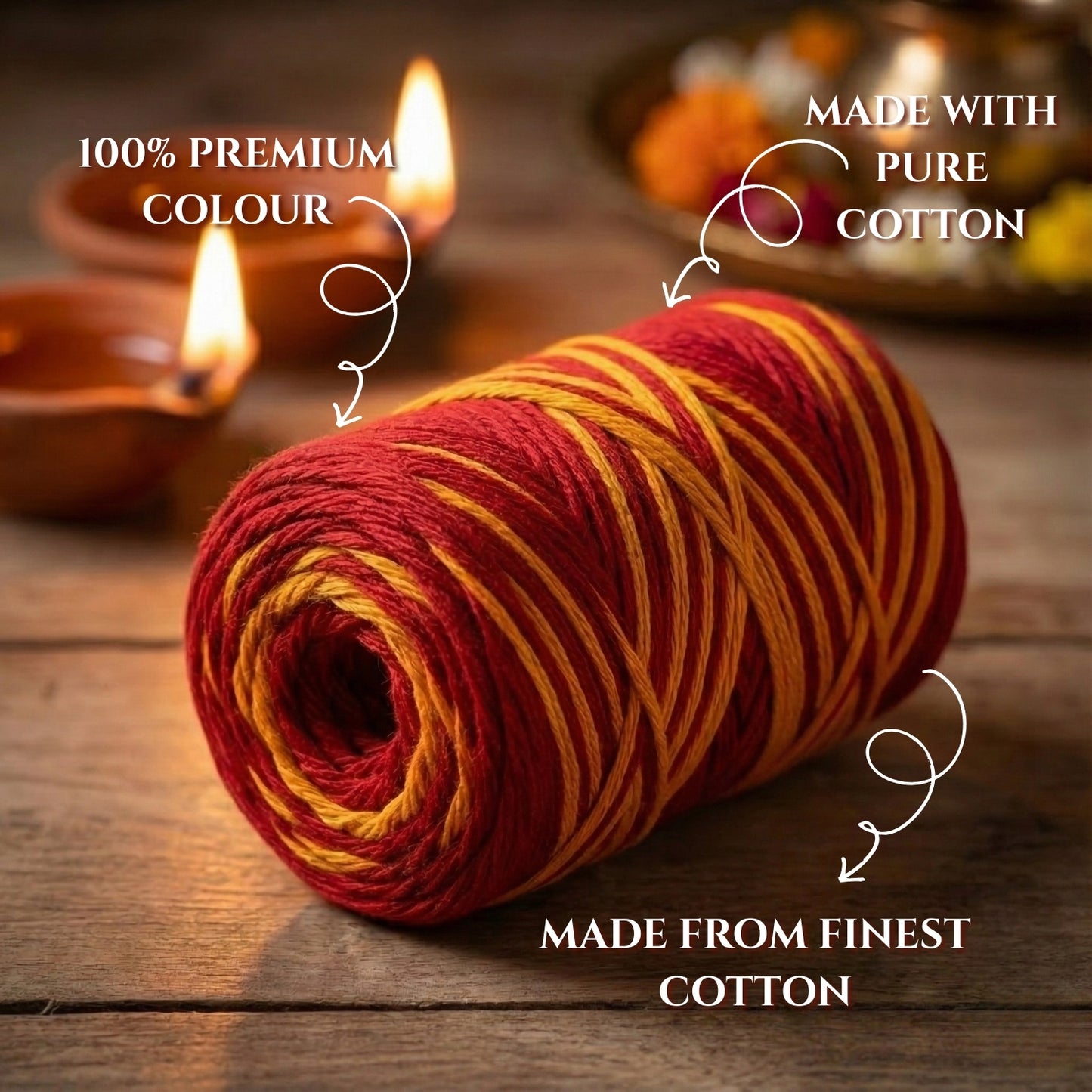 Moli Dhaga | Kalawa for Puja | Sacred Pooja Cotton Thread |