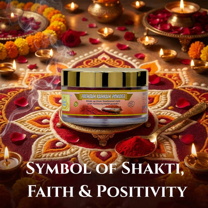 Kumkum Powder & Sindoor | for Puja, Tilak & Tika | Roli for Daily Worship & Festivals |