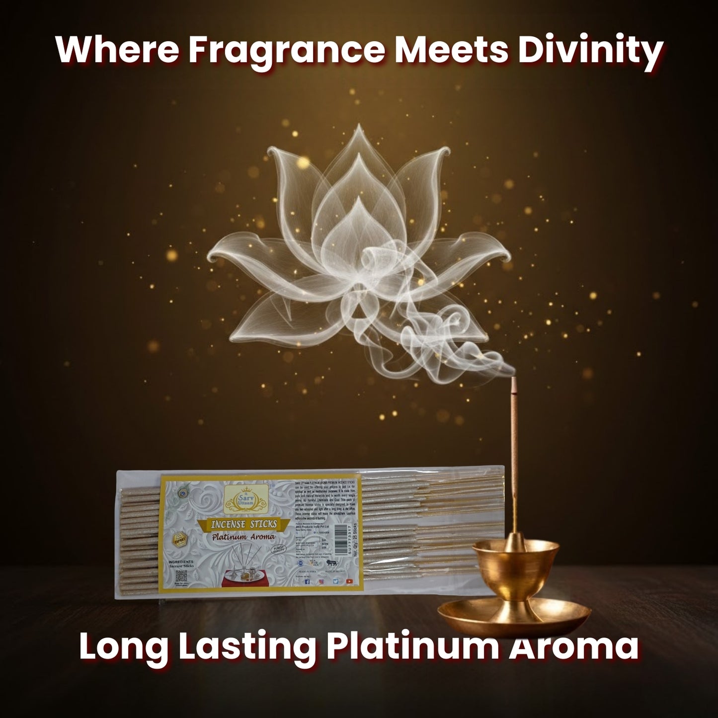 Incense Stick Platinum Aroma | Agarbatti | Incense Stick for Pooja |
