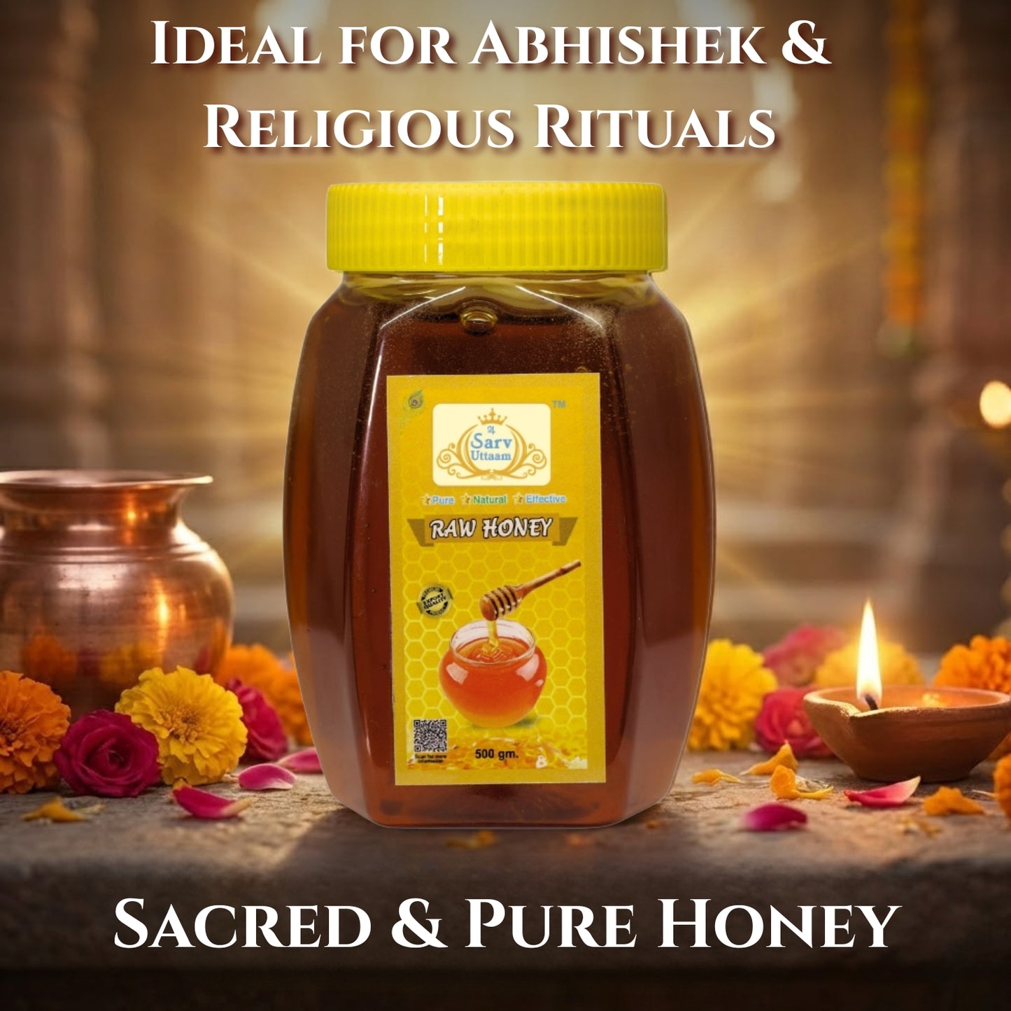Honey | Pure Raw Honey | For Puja & Havan | 500 gms |
