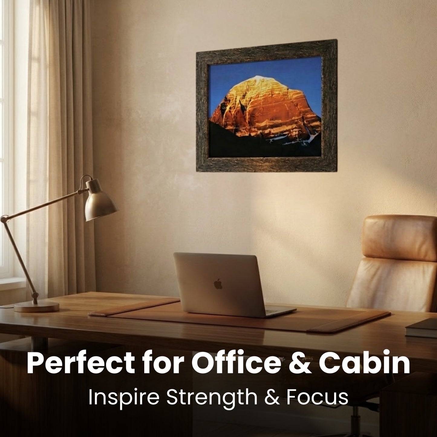 MOUNT KAILASH  | Morning Sunrise with Antique Look Frame |