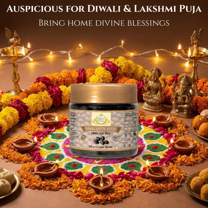 Kamal Gatta Seeds | Lotus Seeds 108 pcs | For Raw Lotus Seeds (for Pooja, Laxmi Havan, Home Gardening)
