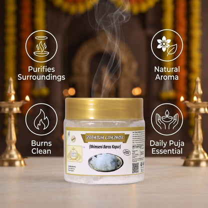 Premium Camphor | Bhimseni Baras Kapur | Kapoor for Pooja |