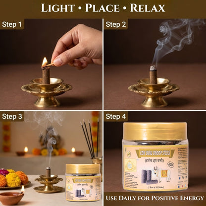 Cow Dung Dhoop Sticks | Organic Dhoop Stick for Puja | Herbal Dhoop |