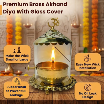 Akhand Diya | Pure Brass with Antique look |