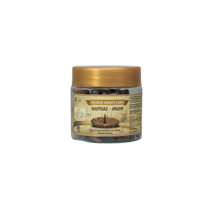 KASTURI OUDH DHOOP CONES | Premium and Long Lasting Aroma Dhoop Cones for Puja |