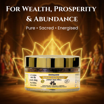 Energised Kamal Gatta Seeds | 21 pcs of Lotus Seeds | For Abundance & Prosperity |