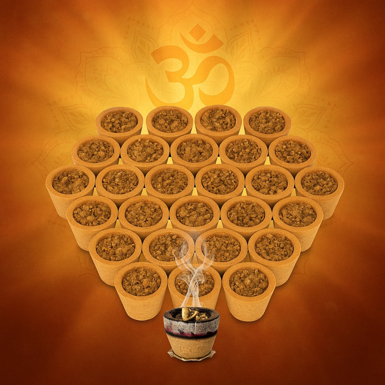 Cow Dung Dhooni Dhoop Cup | Guggal Loban Sambrani Cup & Havan Cup |